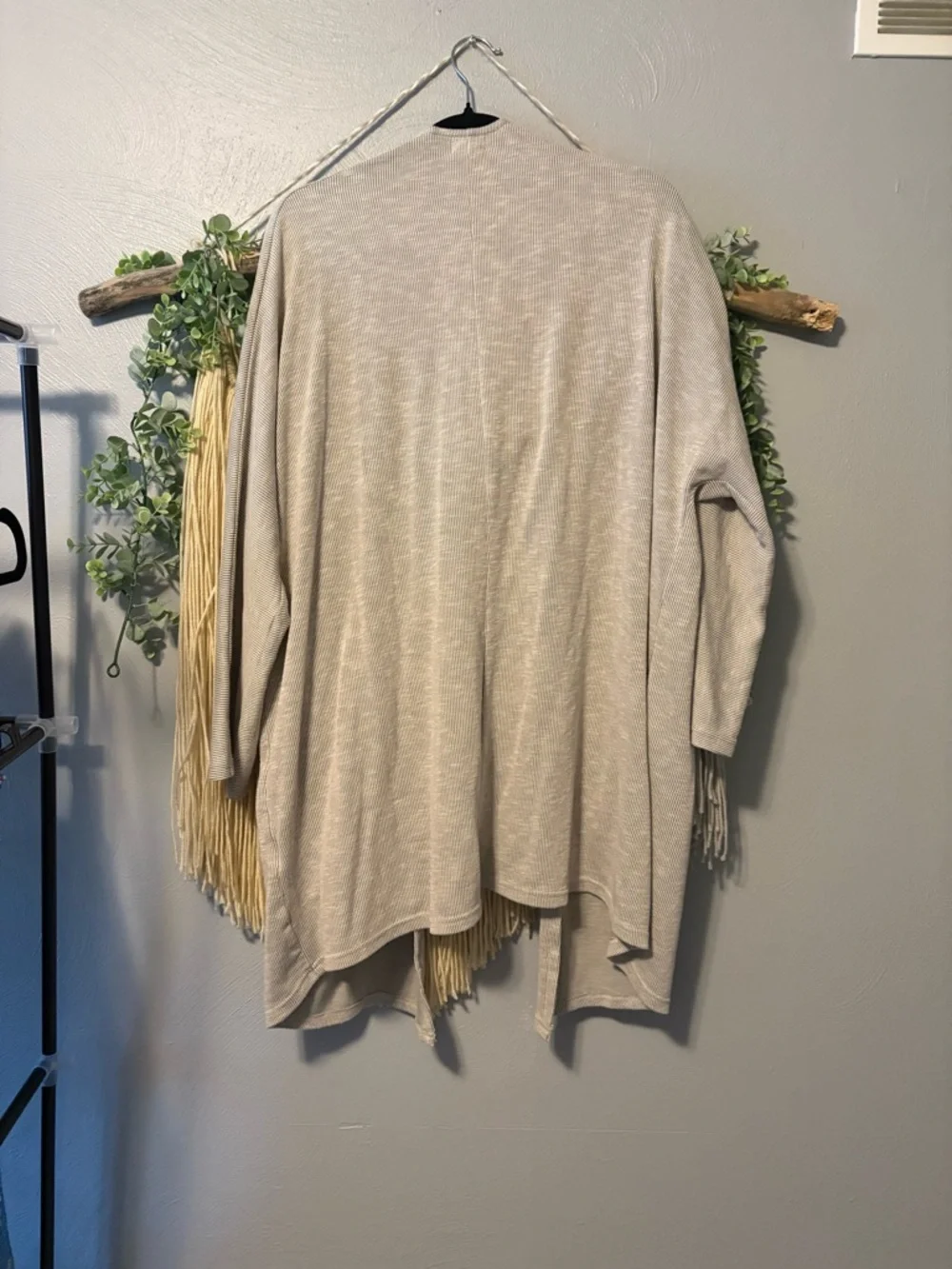 💫2 for $40💫 DONNI. Light Gray Ribbed Open-Front Cardigan - Picture 2 of 5